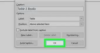 Add a Caption to a Table in Word