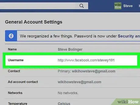 Image titled Change Your Facebook URL Step 11