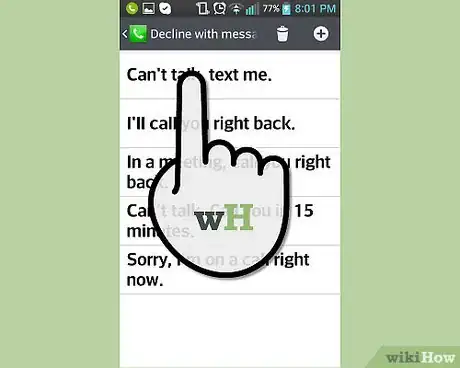 Image titled Decline a Phone Call with a Text Message Step 8