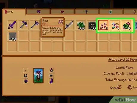 Image titled Attach Bait to Rod Stardew Step 11