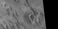 Close view of dunes in Newton Crater, as seen by HiRISE under HiWish program