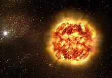 Artist's impression of a supernova