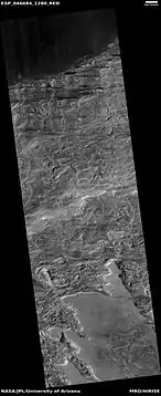 HiRISE image from area in previous image.  Picture taken under HiWish program.