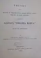 Title page of an 1857 copy of "Theory of the Motion of the Heavenly Bodies Moving about the Sun in Conic Sections: A Translation of Gauss' "Theoria Motus," translated to English by Charles Henry Davis