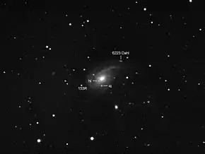 Two supernovae in the galaxy (SN 2003hl & 2003iq) and asteroid 6223 Dahl passing through the shot