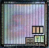 Die shot of a Matrox Mystique IS-MGA-1064SG graphics chips