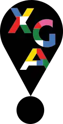 The IBM internal XGA logo, designed by Rand Paul