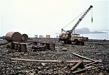 photograph of refuse on an island in Antarctica