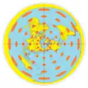  Tissot's indicatrix applied to the azimuthal equidistant projection