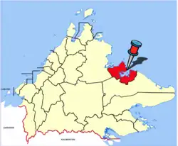 Location of Sandakan District