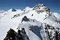 The Sphinx and the Jungfraujoch. Note the prevalence of ice and snow and the absence of vegetation.