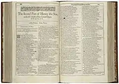 Colour image of Shakespeare's first folio