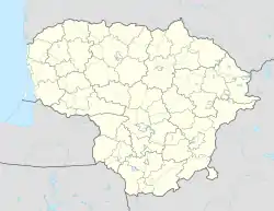 Map showing location in Lithuania