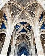 Late Gothic - Clustered columns in Certosa di Pavia (15th century).