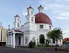 Blenduk Church in Semarang, a church with a colonial architectural style